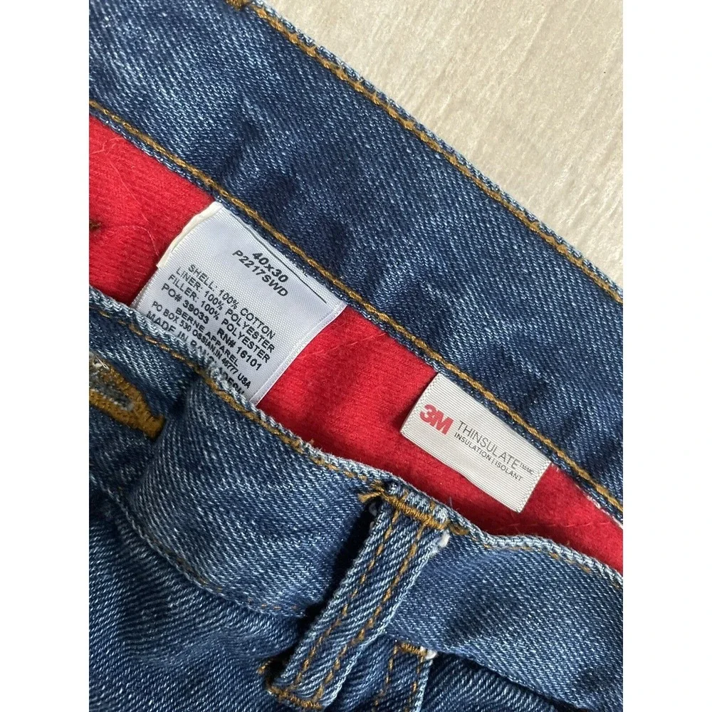 Berne Thinsulate Lined Jeans Men's‎ 40x30 Work Pants Utility